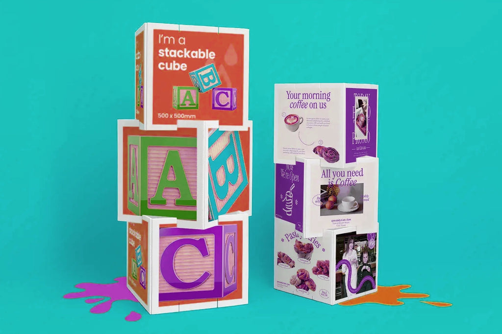Cube Stack Display Stackable Display Cubes – JDPS